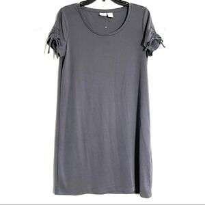 Avec Toi Shirt Dress in grey loose oversized strechy lightweight NWOT size S , M